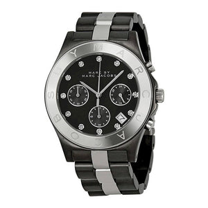  Shop Authentic Marc Jacobs Blade Chronograph Black Dial Two Tone Steel Strap Watch for Women - MBM3179 - Luxxuri