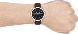  Shop Authentic Armani Exchange Hampton Chronograph Blue Dial Brown Leather Strap Watch For Men - AX2133 - Luxxuri