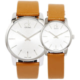  Shop Authentic Calvin Klein City Quartz White Dial Light Brown Leather Strap Watch For Men - K2G21138 - Luxxuri