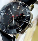  Shop Authentic Burberry The City Black Dial Black Leather Strap Watch for Men - BU9382 - Luxxuri