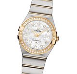  Shop Authentic Omega Constellation Diamonds Mother of Pearl Dial Two Tone Steel Strap Watch for Women - 123.25.27.60.55.006 - Luxxuri