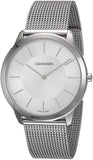  Shop Authentic Calvin Klein Minimal Silver Dial Silver Mesh Bracelet Watch for Men - K3M21126 - Luxxuri