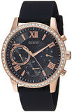  Shop Authentic Guess Solar 40mm Black & Rose Gold Dial Black Rubber Strap Watch For Women - W1135L4 - Luxxuri