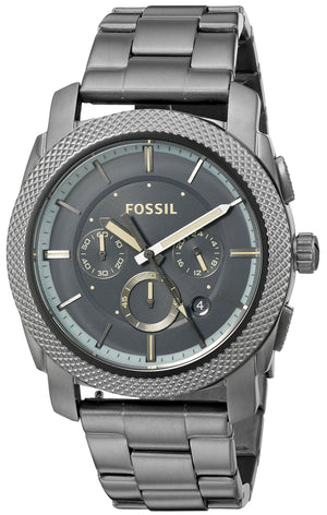  Shop Authentic Fossil Machine Chronograph Grey Dial Grey Steel Strap Watch for Men - FS5172 - Luxxuri