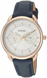  Shop Authentic Fossil Tailor White Dial Blue Leather Strap Watch for Women - ES4260 - Luxxuri