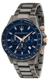  Shop Authentic Maserati SFIDA Chronograph Blue Dial Grey Steel Strap Watch For Men - R8873640001 - Luxxuri