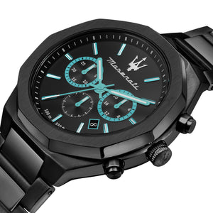  Shop Authentic Maserati STILE Aqua Edition Black Dial Chronograph Watch For Men - R8873644001 - Luxxuri
