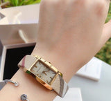  Shop Authentic Burberry Pioneer Gold Dial Haymarket Beige Leather Strap Watch for Women - BU9509 - Luxxuri