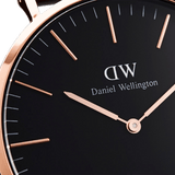  Shop Authentic Daniel Wellington Classic Dover Black Dial White Nylon Strap Watch For Women - DW00100310 - Luxxuri