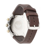  Shop Authentic Emporio Armani Chronograph White Dial Brown Leather Strap Watch For Men - AR11033 - Luxxuri