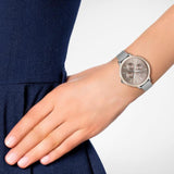  Shop Authentic Hugo Boss Symphony Brown Dial Silver Mesh Bracelet Watch for Women - 1502423 - Luxxuri