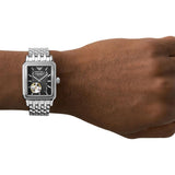  Shop Authentic Emporio Armani Diego Automatic Black Dial Silver Steel Strap Watch For Men - AR60057 - Luxxuri