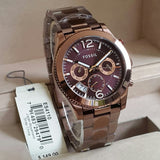  Shop Authentic Fossil Perfect Boyfriend Multifunction Brown Dial Two Tone Steel Strap Watch for Women - ES4284 - Luxxuri