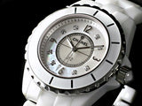  Shop Authentic Chanel J12 Diamonds Quartz Ceramic White Dial White Steel Strap Watch for Women - J12 H2422 - Luxxuri