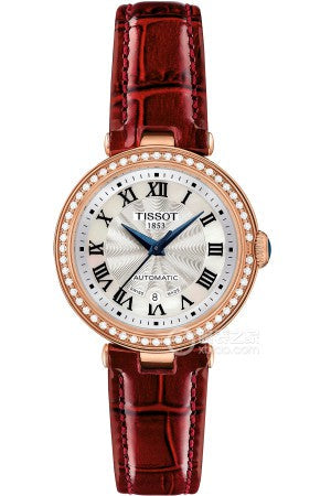  Shop Authentic Tissot Bellissima Small Lady Diamonds Silver Dial Brown Leather Strap Watch For Women - T126.207.66.113.00 - Luxxuri