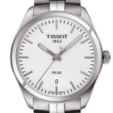  Shop Authentic Tissot PR 100 Quartz White Dial Silver Steel Strap Watch For Women - T101.410.11.031.00 - Luxxuri