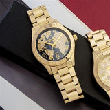  Shop Authentic Michael Kors Layton Pave Blue Dial Gold Steel Strap Watch for Women - MK6243 - Luxxuri