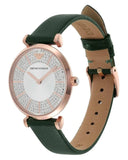 Shop Authentic Emporio Armani Pro Planet Analog Silver Dial Green Leather Strap Watch For Women - AR11517 - Luxxuri