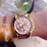  Shop Authentic Michael Kors Bradshaw Gold Dial Two Tone Steel Strap Watch for Women - MK6359 - Luxxuri