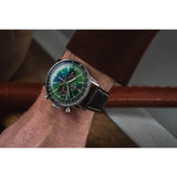  Shop Authentic Breitling Navitimer B01 Chronograph 46 Green Dial Black Leather Strap Watch for Men - AB0137241L1P1 - Luxxuri