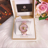  Shop Authentic Versace Palazzo Empire Pink Dial Pink Leather Strap Watch for Women - VCO030017 - Luxxuri