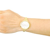  Shop Authentic Calvin Klein Lively White Dial Gold Steel Strap Watch for Women - K4U23526 - Luxxuri