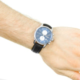  Shop Authentic Hugo Boss Jet Blue Dial Black Leather Strap Watch for Men - 1513283 - Luxxuri