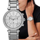  Shop Authentic Michael Kors Parker Silver Dial Silver Steel Strap Watch for Women - MK5353 - Luxxuri