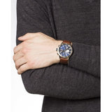  Shop Authentic Tommy Hilfiger Sport Multifunction Blue Dial Brown Leather Strap Watch for Men - 1791137 - Luxxuri