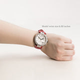  Shop Authentic Michael Kors Parker Silver Dial Red Leather Strap Watch for Women - MK2278 - Luxxuri