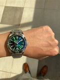  Shop Authentic Breitling Chronomat GMT 40 Green Dial Silver Steel Strap Watch for Men - A32398101L1A1 - Luxxuri