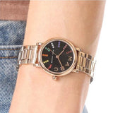  Shop Authentic Marc Jacobs Roxy Black Dial Rose Gold Steel Strap Watch for Women - MJ3569 - Luxxuri