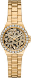  Shop Authentic Michael Kors Lennox Three Hand Black Dial Gold Steel Strap Watch For Women - MK7394 - Luxxuri