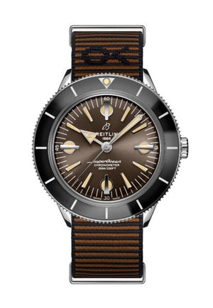 Shop Authentic Breitling Superocean Heritage '57 Outerknown Brown Dial Brown NATO Strap Watch for Men - A103703A1Q1W1 - Luxxuri