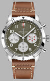  Shop Authentic Breitling Avi Chronograph 42 Curtiss Warhawk Green Dial Brown Leather Strap Watch for Men - A233802A1L1X1 - Luxxuri