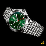  Shop Authentic Breitling Chronomat GMT 40 Green Dial Silver Steel Strap Watch for Men - A32398101L1A1 - Luxxuri