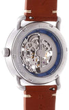  Shop Authentic Fossil Commuter Automatic Skeleton Blue Dial Brown Leather Strap Watch for Men - ME3159 - Luxxuri