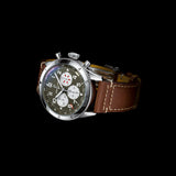  Shop Authentic Breitling Super Avi B04 Chronograph GMT 46 Curtiss Warhawk Green Dial Brown Leather Strap Watch for Men - AB04452A1L1X1 - Luxxuri