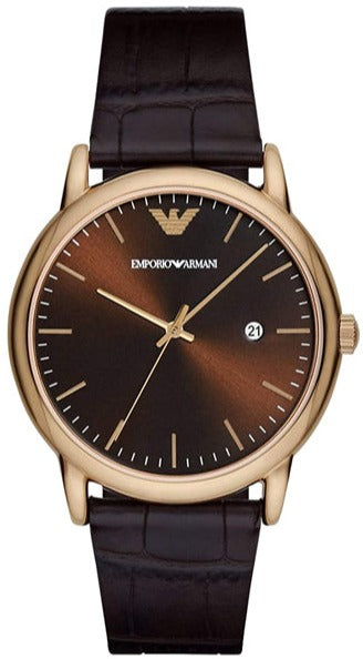  Shop Authentic Emporio Armani Luigi Classic Brown Dial Brown Leather Strap Watch For Men - AR2503 - Luxxuri