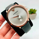  Shop Authentic Emporio Armani Modern Slim Analog Silver Dial Brown Leather Strap Watch For Men - AR11163 - Luxxuri