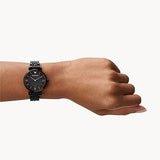  Shop Authentic Emporio Armani Gianni T Bar All Black Diamond Dial Watch For Women - AR11245 - Luxxuri
