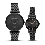  Shop Authentic Emporio Armani Gianni T Bar All Black Diamond Dial Watch For Women - AR11245 - Luxxuri