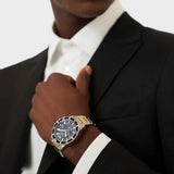  Shop Authentic Emporio Armani Mario Chronograph Blue Dial Two Tone Steel Strap Watch For Men - AR11362 - Luxxuri