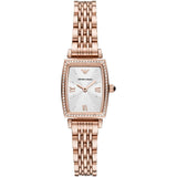  Shop Authentic Emporio Armani Gianni T Bar Quartz Crystals White Dial Rose Gold Steel Strap Watch For Women - AR11406 - Luxxuri