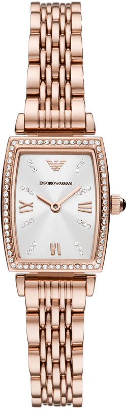  Shop Authentic Emporio Armani Gianni T Bar Quartz Crystals White Dial Rose Gold Steel Strap Watch For Women - AR11406 - Luxxuri