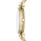  Shop Authentic Emporio Armani Gianni T Bar Analog Crystals Gold Dial Gold Steel Strap Watch For Women - AR11608 - Luxxuri