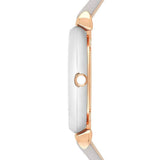  Shop Authentic Emporio Armani Gianni T Bar Quartz Mother of Pearl Dial White Leather Strap Watch For Women - AR1965 - Luxxuri