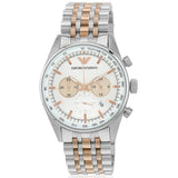  Shop Authentic Emporio Armani Sportivo Chronograph Silver Dial Two Tone Steel Strap Watch For Men - AR5999 - Luxxuri