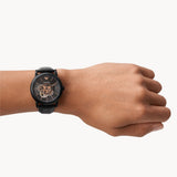  Shop Authentic Emporio Armani Luigi Automatic Skeleton Black Dial Black Leather Strap Watch For Men - AR60012 - Luxxuri