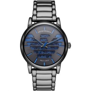  Shop Authentic Emporio Armani Meccanico Automatic Grey Dial Grey Steel Strap Watch For Men - AR60029 - Luxxuri